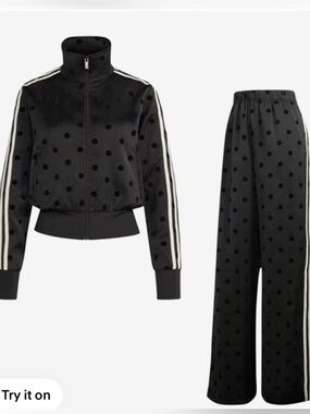 🆕 NWT Adidas Originals Polka Dot Track Set 2X Wide Leg Pants Rare Find